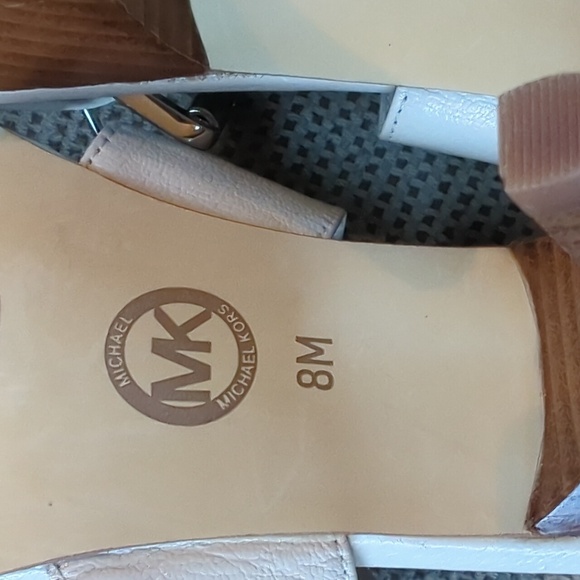 Michael Kors, bone colored strappy heels. Size 8 - Picture 6 of 9